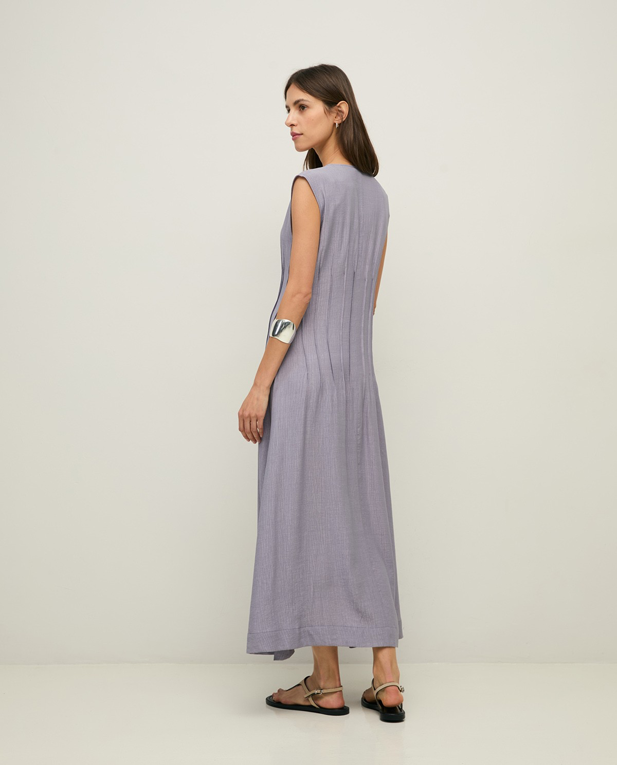 Long Pleated Dress