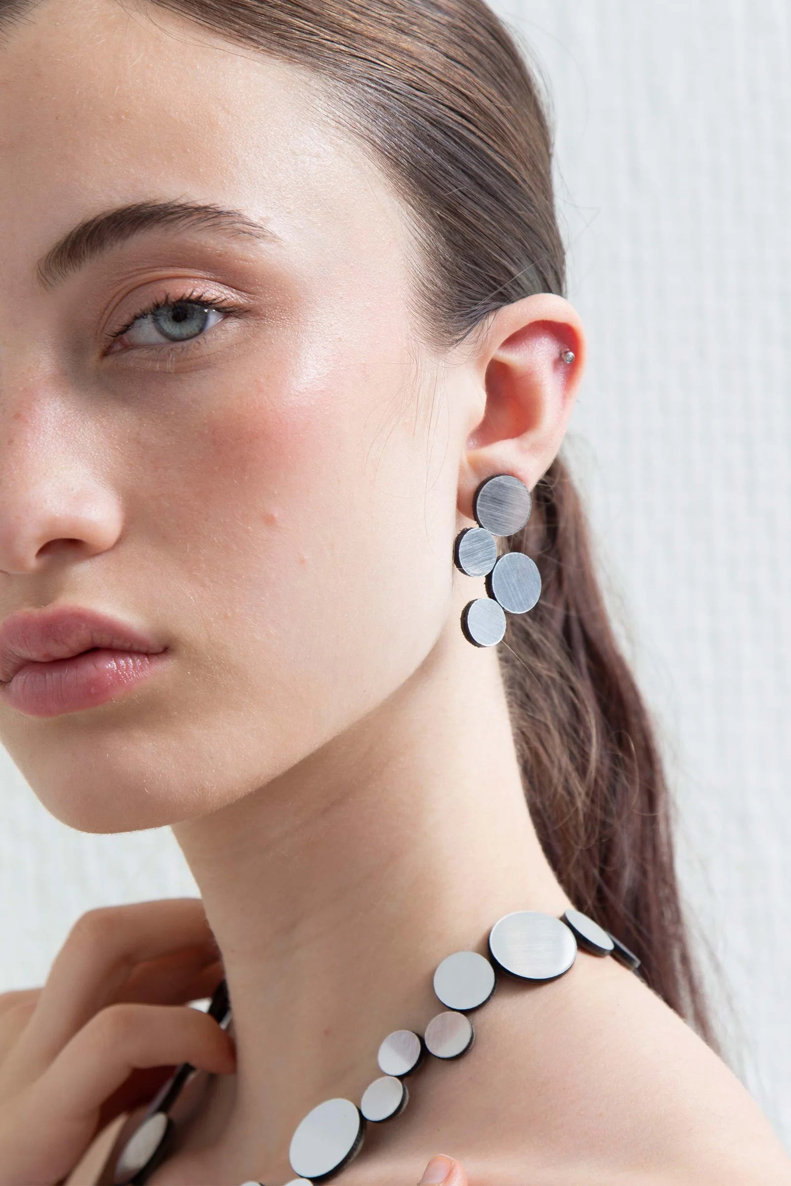 Abstraction Earrings - Small Silver
