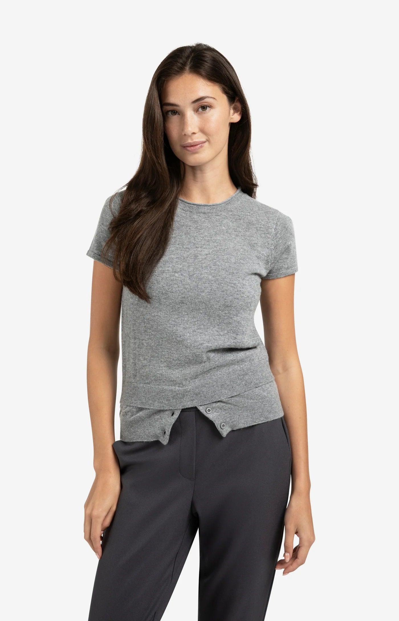 Knitted Top With Double Hem