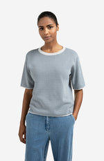 Jacquard Knitted T-Shirt