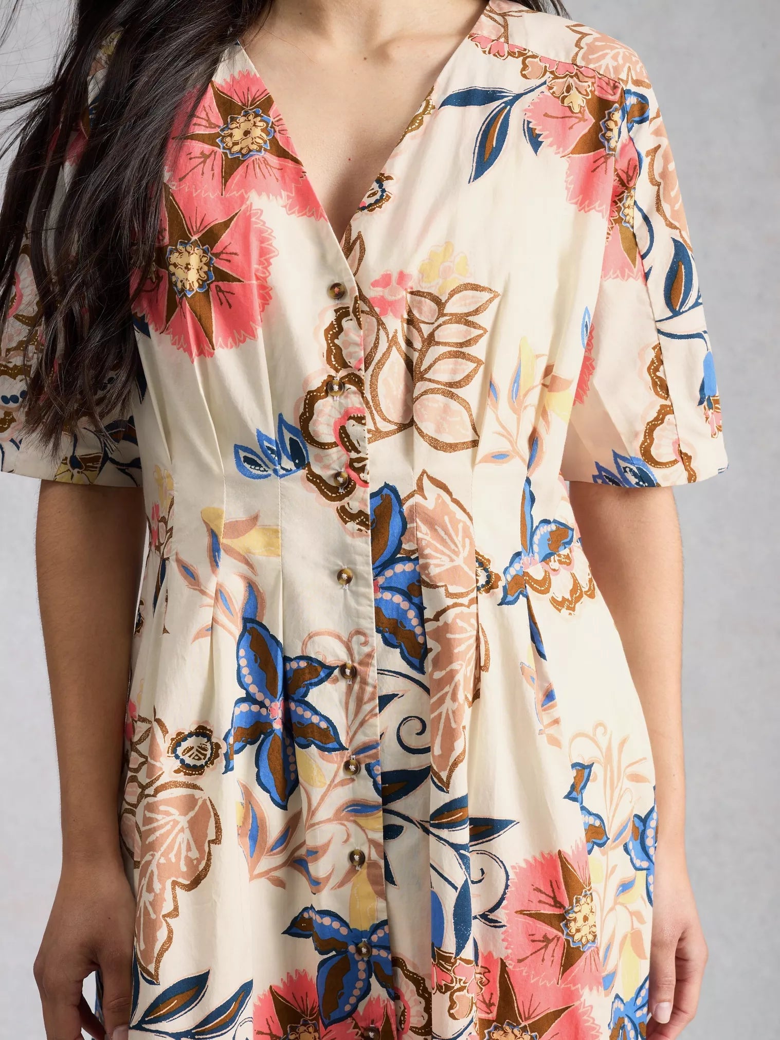 Kate Button Through Midi Dress