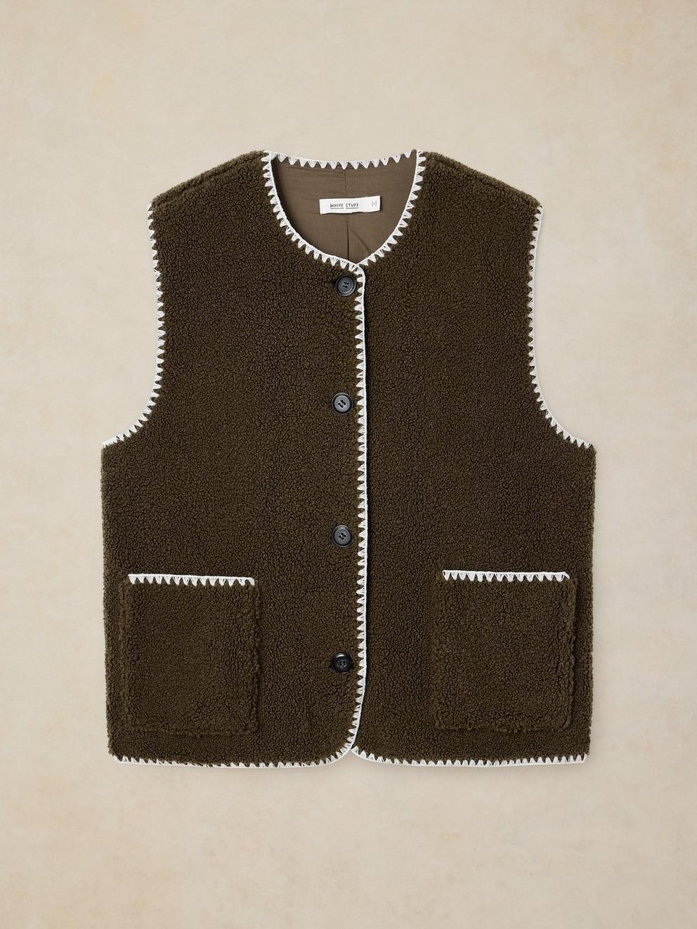 Borg Stitch Detail Gilet