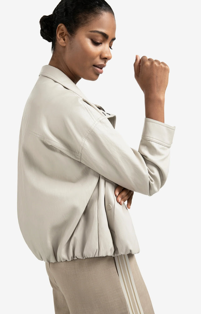Short Faux Leather Jacket