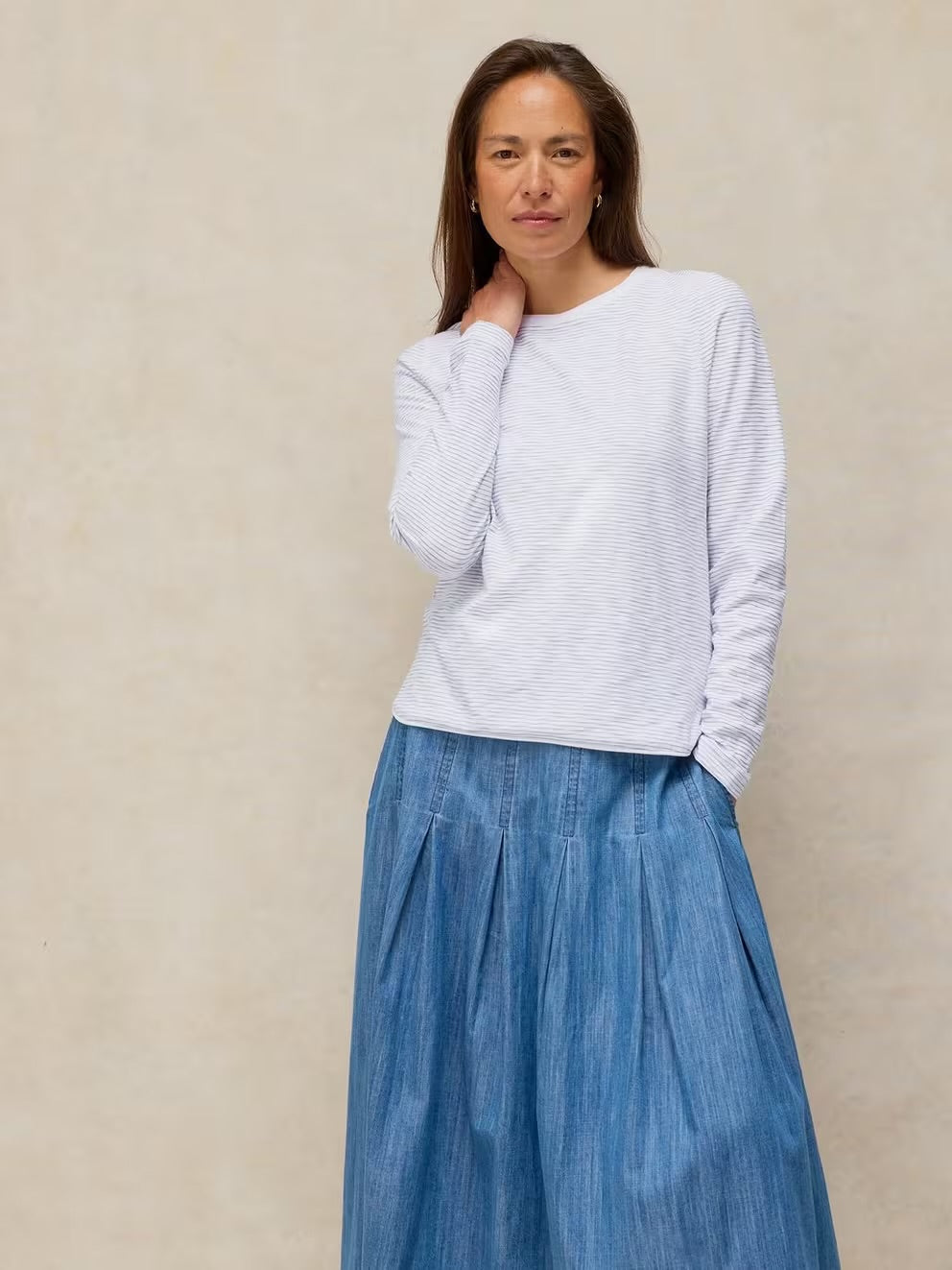 Clara LS Textured Tee