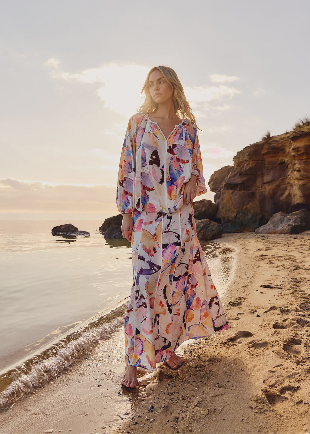 Mariposa Print Blouse