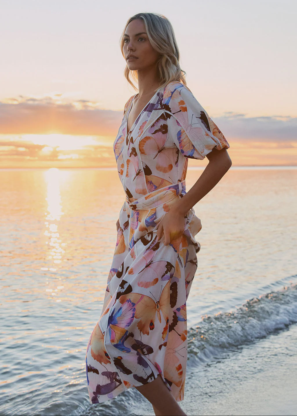 Mariposa Print Maxi Dress