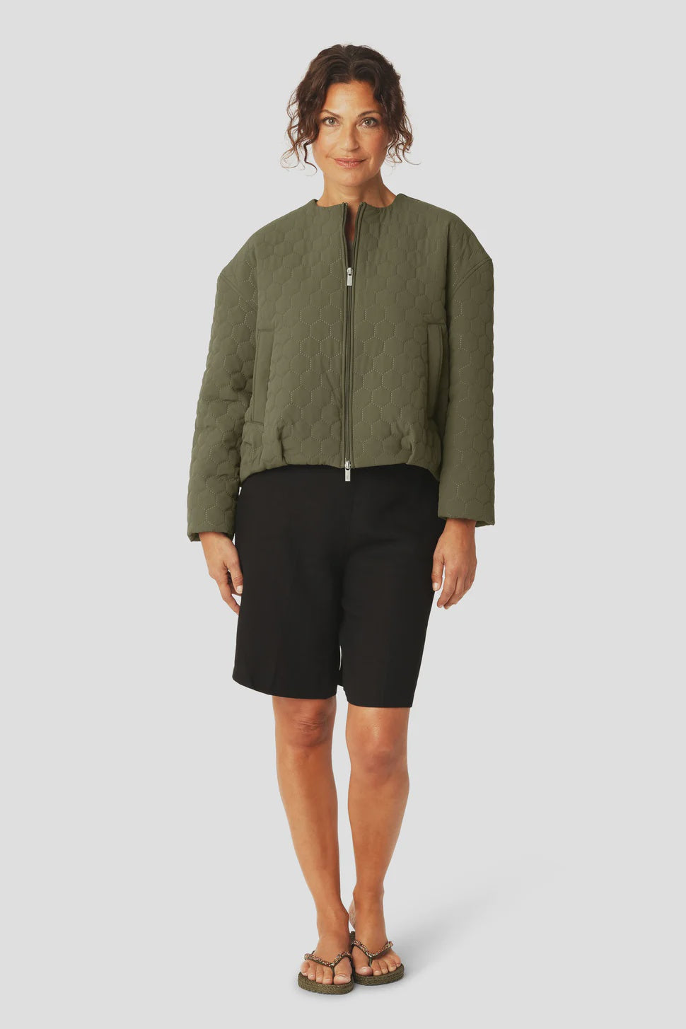 Honeycomb Short Quilt Jacket