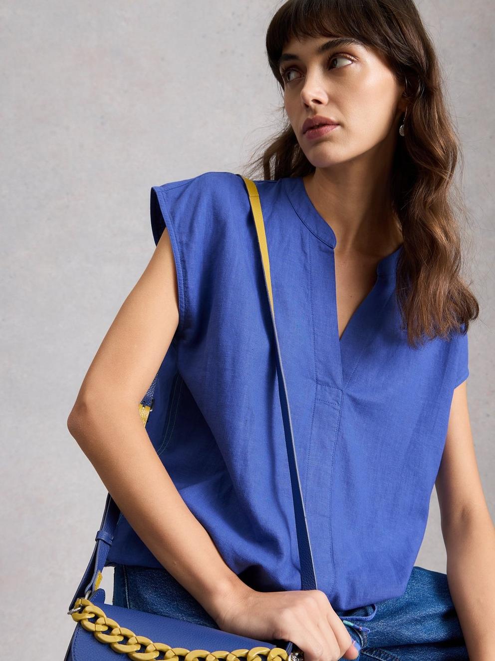 Nicole Linen Blend Top