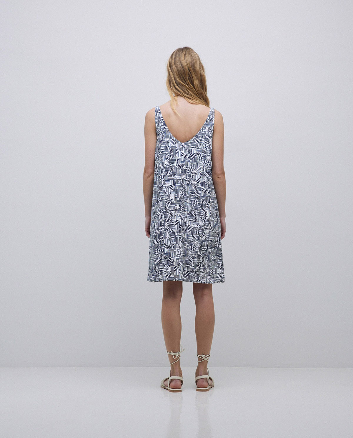 Crepe Geometric Dress