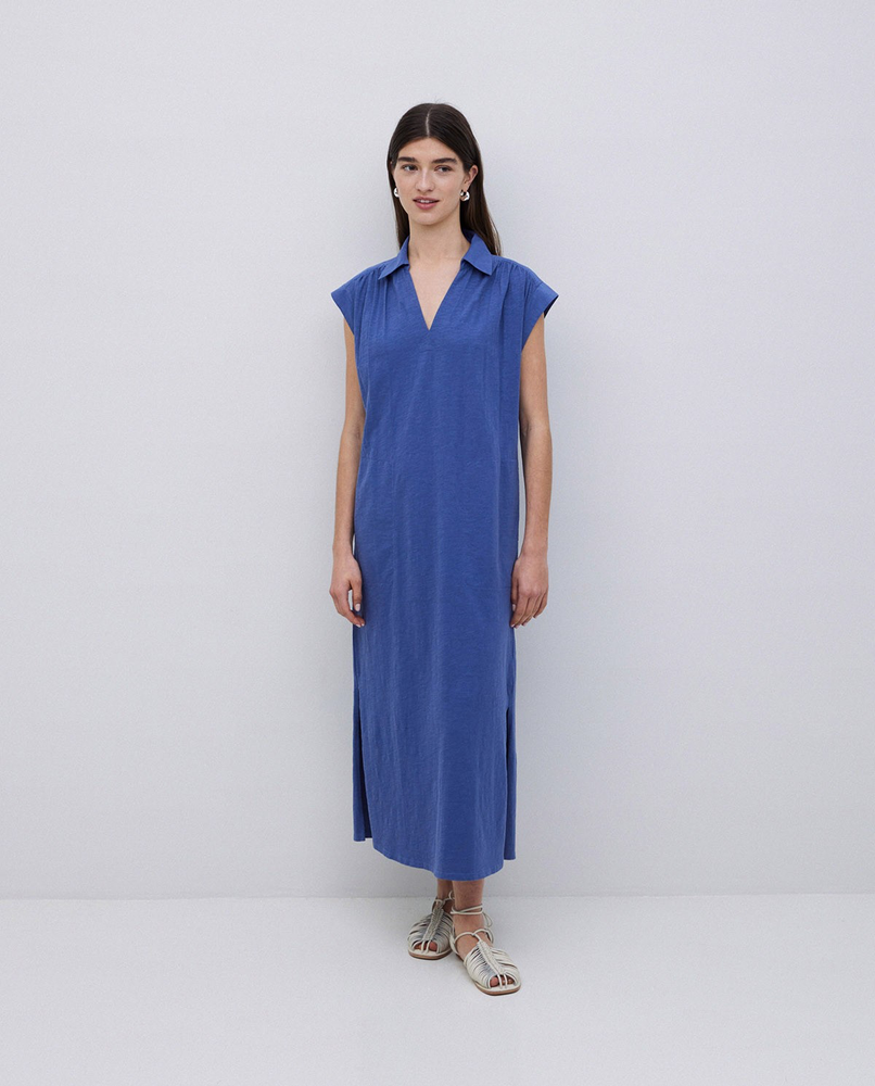Slub Cotton Shirt Dress
