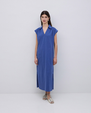 Slub Cotton Shirt Dress