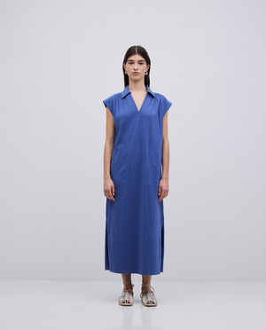Slub Cotton Shirt Dress