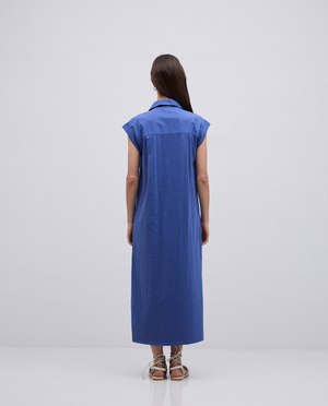 Slub Cotton Shirt Dress