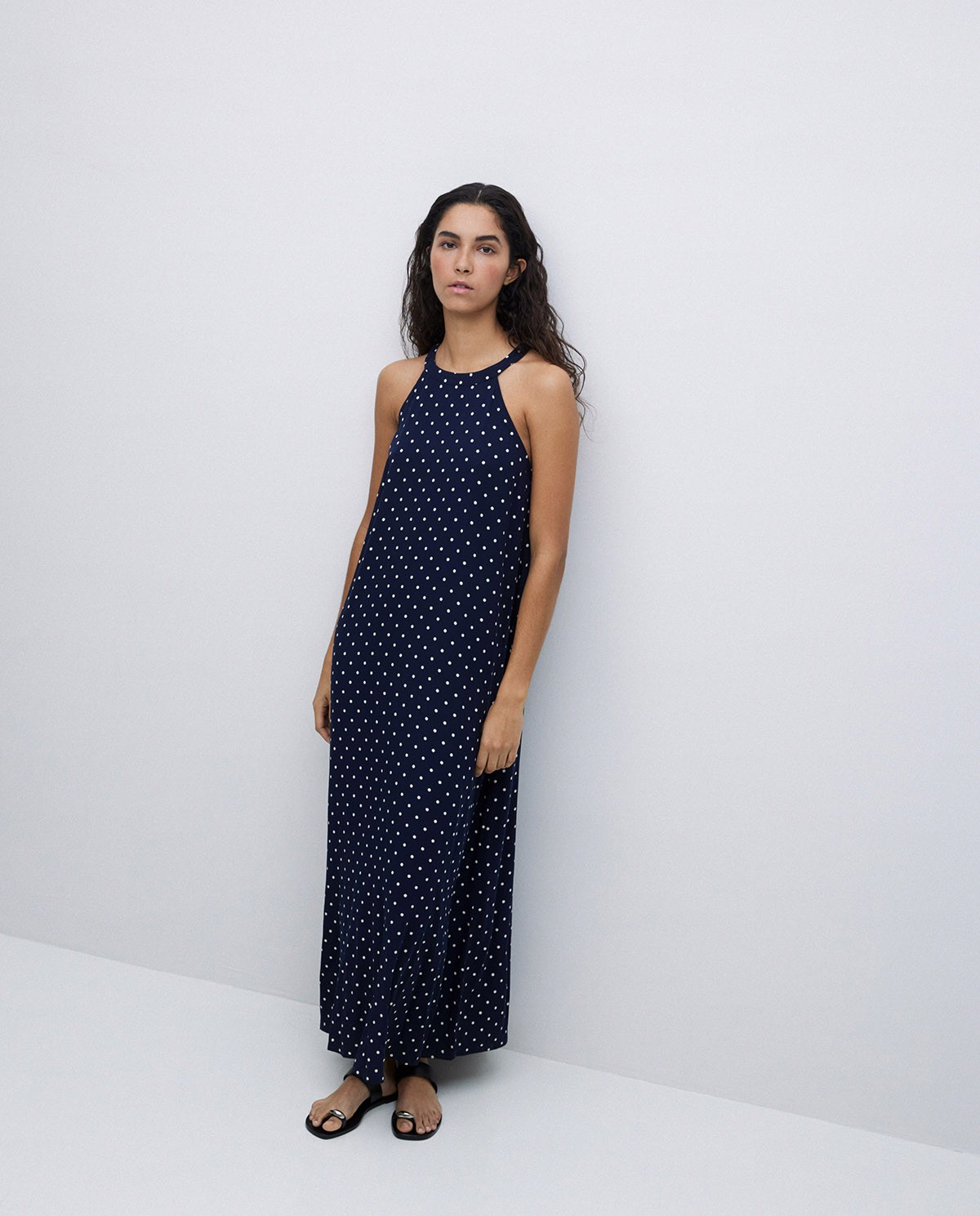Halter Neck Polka Dot Dress