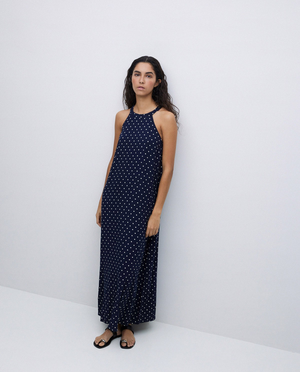 Halter Neck Polka Dot Dress