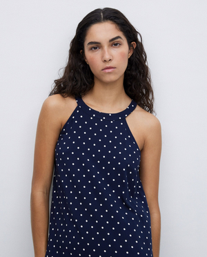 Halter Neck Polka Dot Dress