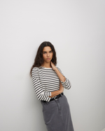 Organic Cotton Bateau T-Neck T-Shirt