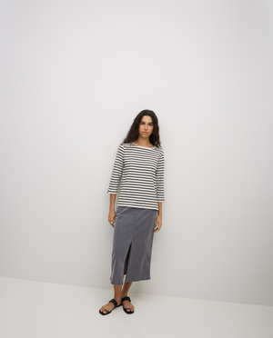 Organic Cotton Bateau T-Neck T-Shirt