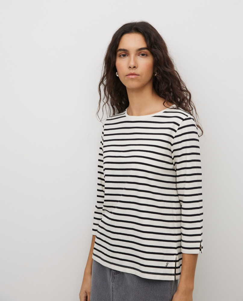Organic Cotton Bateau T-Neck T-Shirt