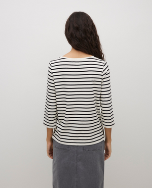 Organic Cotton Bateau T-Neck T-Shirt