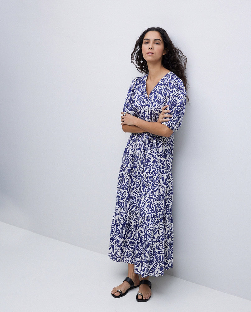 Organic Cotton Long Printed Dress