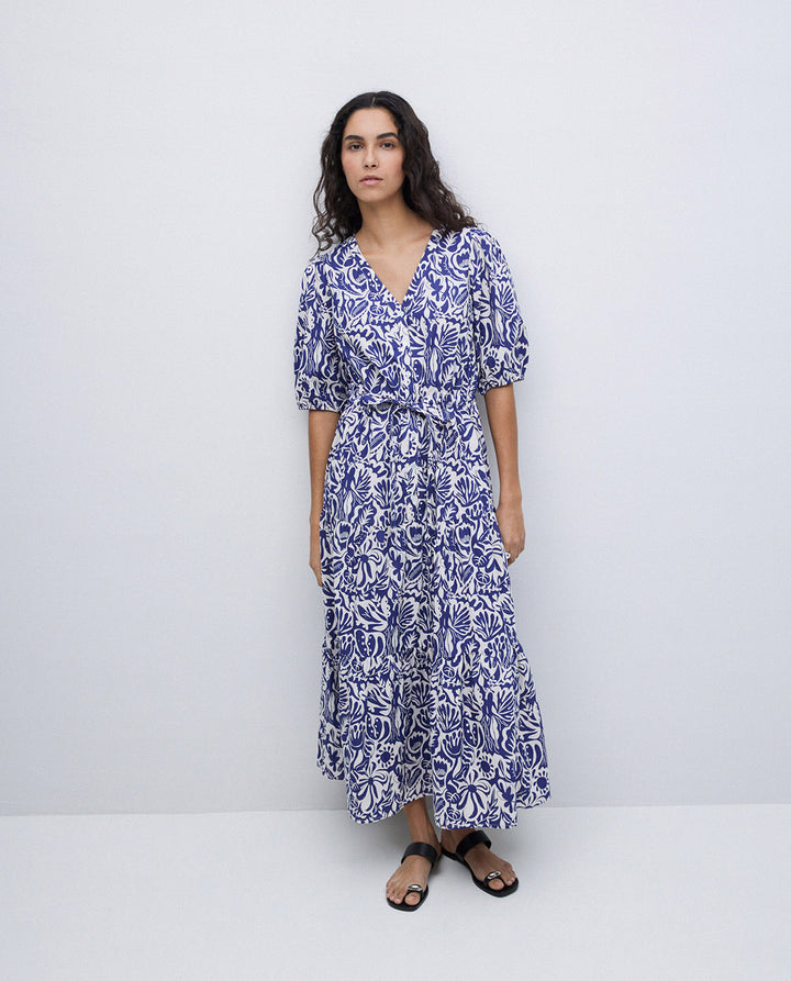 Organic Cotton Long Printed Dress