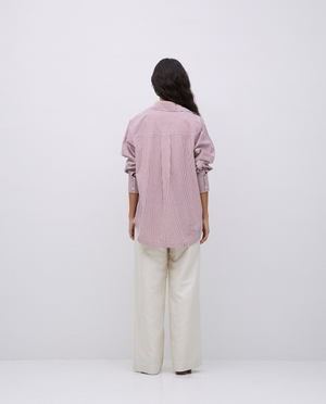 Garnet Striped Poplin Shirt