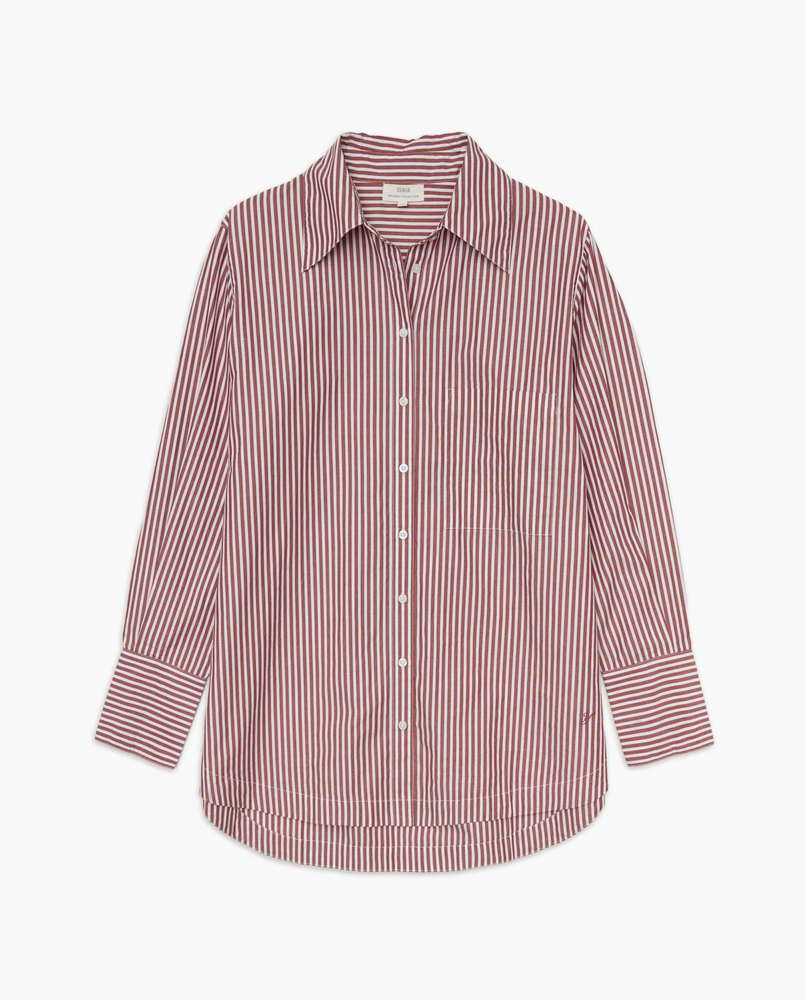 Garnet Striped Poplin Shirt