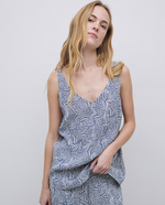 Blue Geometric Camisole Top