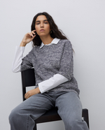 Dark Blue Openwork Jumper