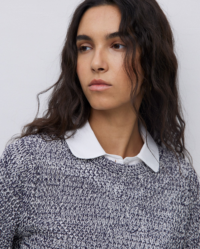 Dark Blue Openwork Jumper