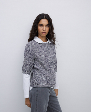Dark Blue Openwork Jumper