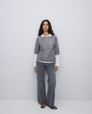Dark Blue Openwork Jumper