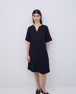 Black Double Chiffon Short Dress
