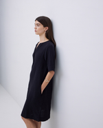 Black Double Chiffon Short Dress