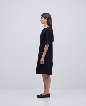 Black Double Chiffon Short Dress