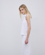 Polo-Neck Button-Up Top