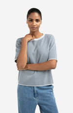 Jacquard Knitted T-Shirt