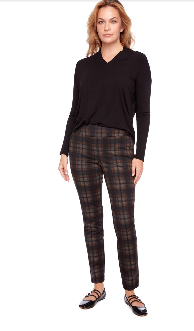 Ballina Plaid Ponte Full-Length Pant