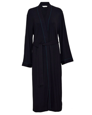Blake Black Jersey Long Dressing Gown