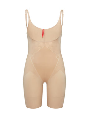 Invisible Shaping Open-Bust Mid-Thigh Bodysuit