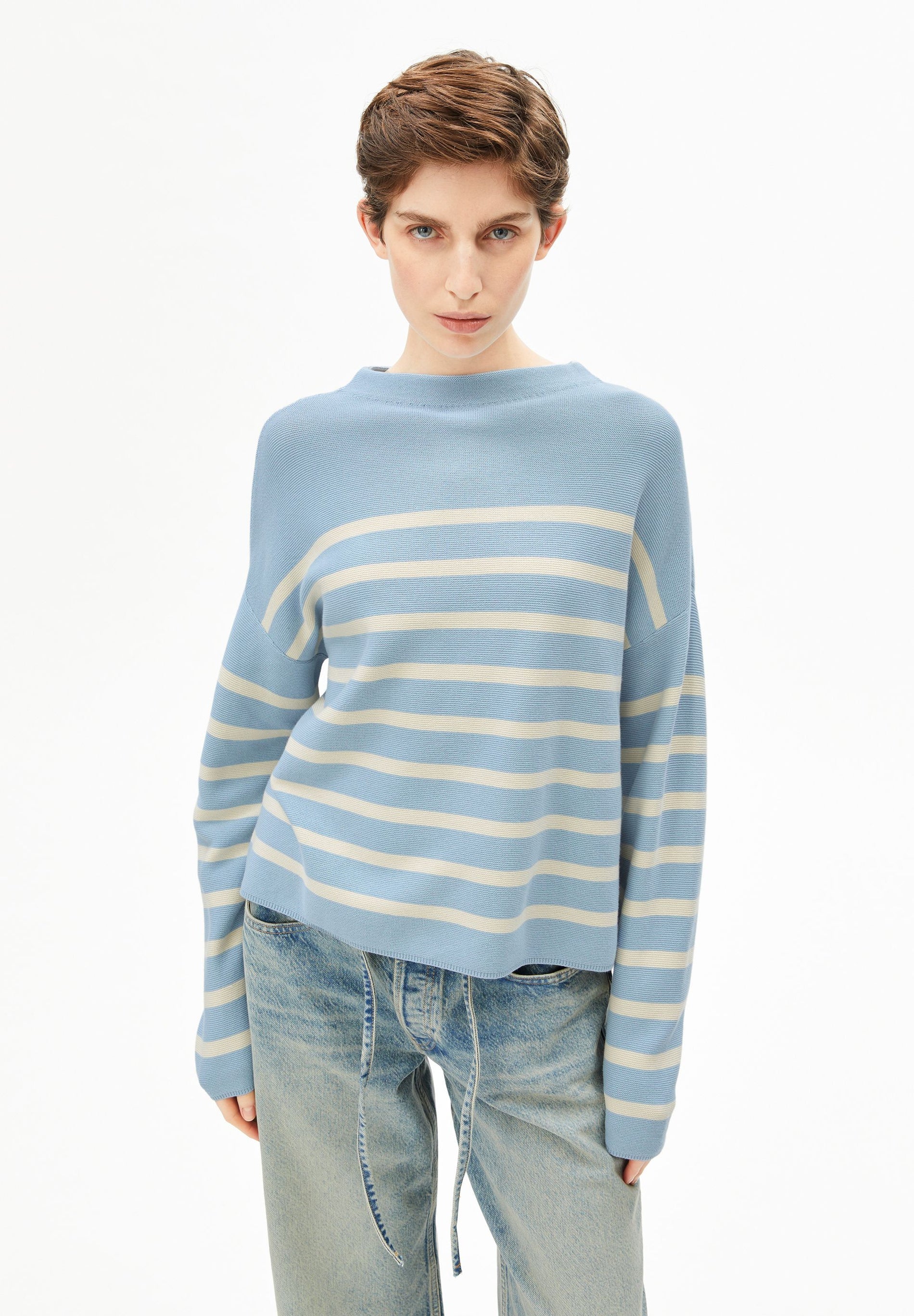 Merinaa Stripes Knit Sweater