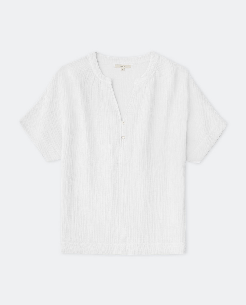 Cotton Muslin Short Sleeve Shirt