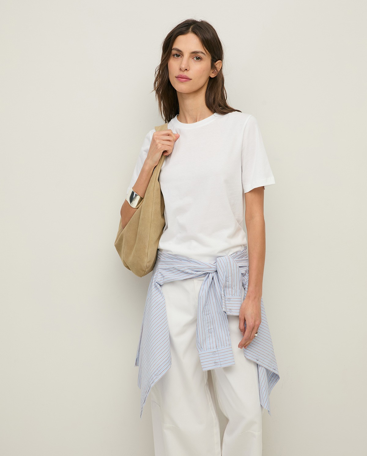 Organic Cotton T-Shirt with Round Neckline