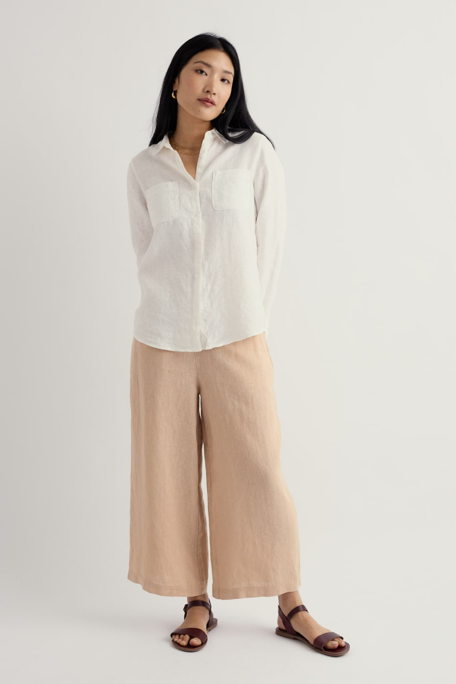 Merrivale Linen Culottes Whelk