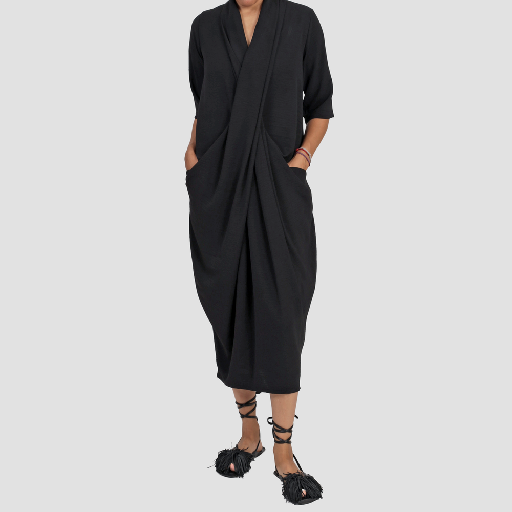 Liri Twist Dress - Onxy