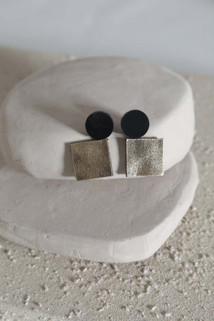 Bauhaus Circle Square Earring