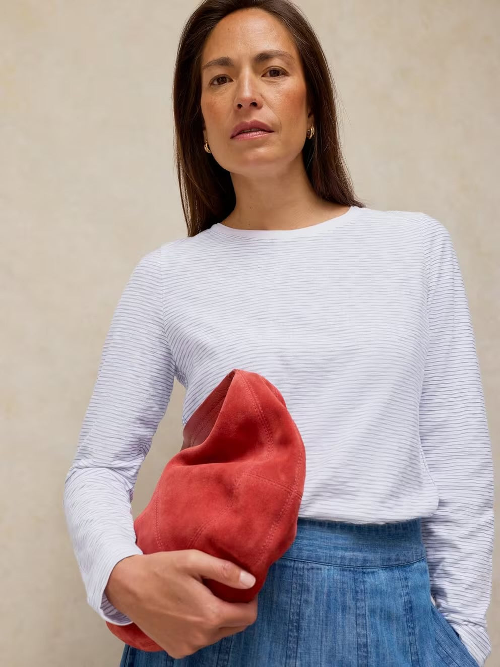 Clara LS Textured Tee