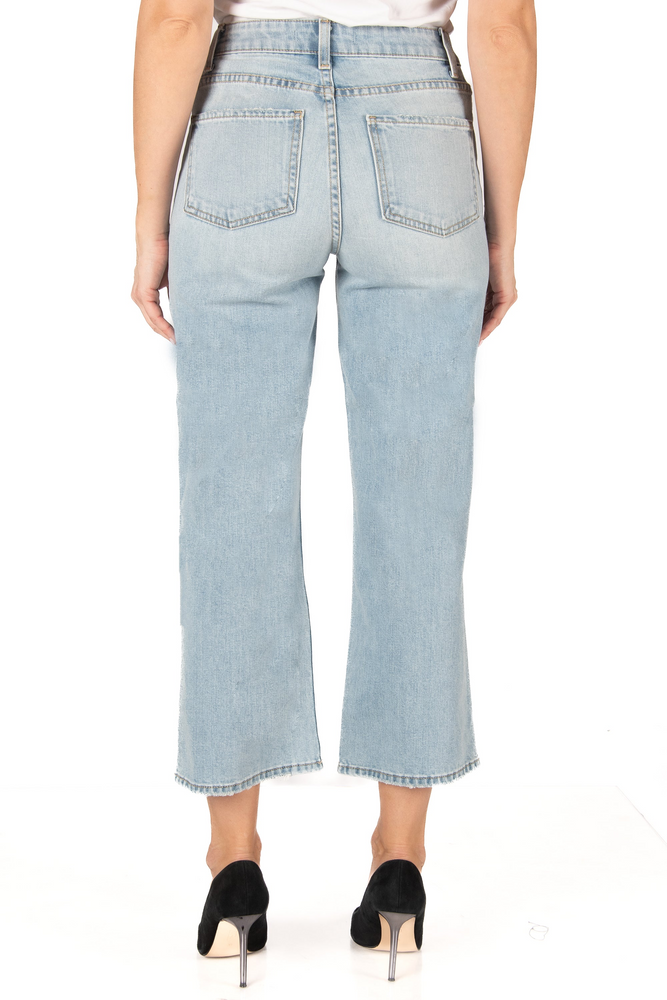 Katie Crop High Flare - Angel Blue