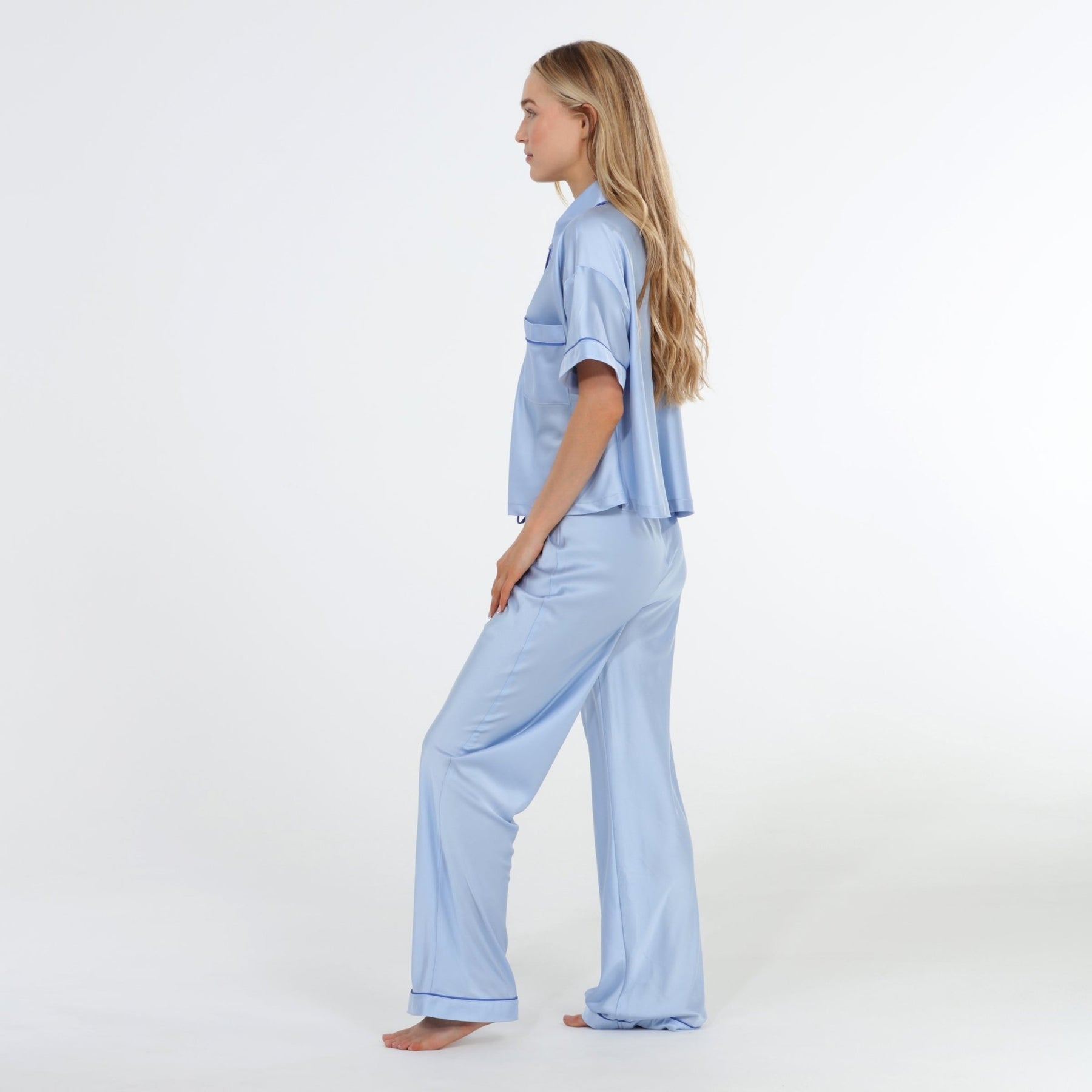 Retreat Satin Short-Sleeve PJ Set